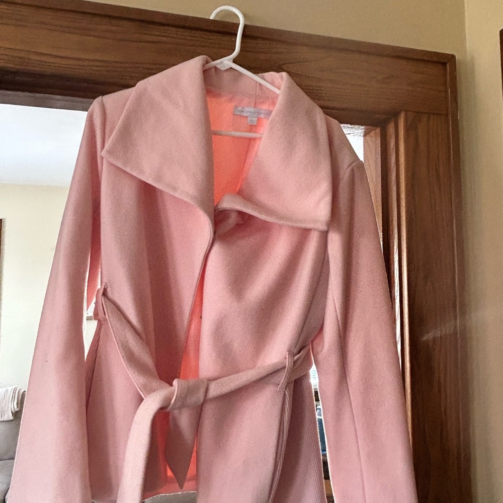 New York & Company Pink Trench Coat
